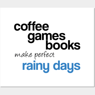 Coffee games books (White) Posters and Art